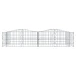vidaXL Lit surélevé à gabions arqué 200x100x50 cm Fer galvanisé