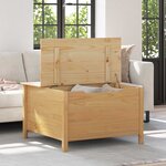 vidaXL Table basse avec tiroir HILL Marron miel 79 5 x 79 5 x 49 cm