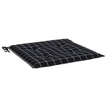 vidaXL Coussins de chaise de jardin lot de 6 motif à carreaux noir