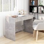 vidaXL Bureau gris béton 101x50x76 5 cm bois d'ingénierie