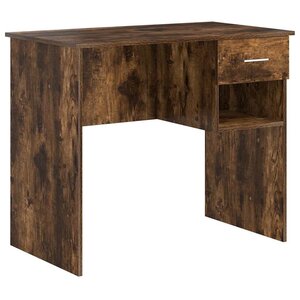 vidaXL Bureau Chêne fumé 90 x 49.5 x 75 cm Bois d'ingénierie