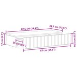 vidaXL Table d'appoint murale Bois ancien 87 5 x 34 5 x 17 cm