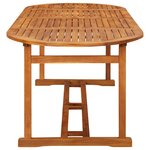 vidaXL Ensemble à manger de jardin 11 Pièces 220x90x75 cm bois d'acacia