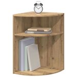 vidaXL Table d'appoint Chêne artisanal 39 7 x 39 7 x 60 cm