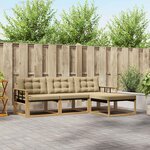 vidaXL Ensemble de canapés d'extérieur 4 pc Blanc et Beige