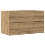 vidaXL Armoire de salle de bain suspendue chêne artisanal 80x38 5x45cm