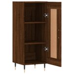 vidaXL Buffet Chêne marron 34 5x34x90 cm Bois d'ingénierie