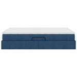 vidaXL Lit avec rangement et matelas Bleu 140 x 190 cm Polyester