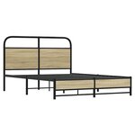 vidaXL Cadre de lit sans matelas 120x200 cm chêne sonoma