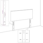 vidaXL Tête de lit avec tête de lit Gris clair 144 cm Cuir synthétique