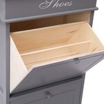 vidaXL Armoire à chaussures Gris 50 x 28 x 98 cm Bois de Paulownia