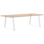 vidaXL Pieds de table à manger en forme de V  2 pièces  blanc  90 x (72-73 3) cm  acier