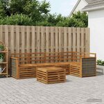 vidaXL Ensemble de canapés d'extérieur 5 pc Naturel
