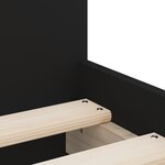 vidaXL Cadre de lit avec tiroirs noir 100x200 cm