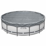 Bestway Couverture de piscine Ø4 57 m Rond Polyester Gris