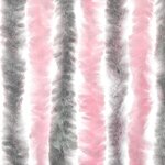 vidaXL Rideau anti-mouches gris argenté et rose 100x220 cm chenille