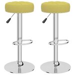 vidaXL Tabourets de bar lot de 2 vert tissu