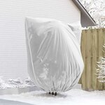 vidaXL Couvercles de Fleece de Protection Anti-Gel pour Plantes Blanc