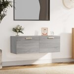 vidaXL Armoire murale Sonoma gris 100x36 5x35 cm Bois d'ingénierie