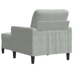 vidaXL Fauteuil avec repose-pied Gris clair 60 cm Velours