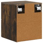 vidaXL Cabinet de chevet mural Chêne fumé 34 5 x 33 x 40 cm
