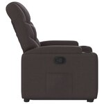 vidaXL Fauteuil inclinable marron foncé tissu