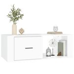 vidaXL Table basse Blanc brillant 100x50 5x35 cm Bois d'ingénierie