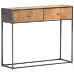 vidaXL Table console 90x30x75 cm Bois de récupération massif