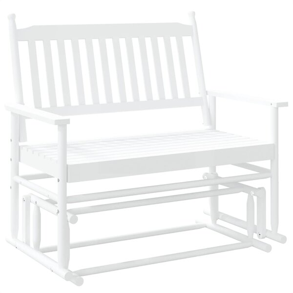 vidaXL Banc balancelle blanc 118x70x104 5 cm bois massif de peuplier