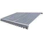 vidaXL Auvent pliable motorisé 400 cm Bleu/blanc