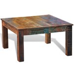 vidaXL Table basse carrée Bois de récupération