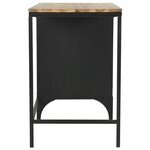 vidaXL Bureau à piédestal unique Bois de sapin et acier 100x50x76 cm