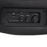 Vidaxl fauteuil à bascule à enceinte noir et gris similicuir