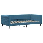 vidaXL Lit de jour avec gigogne et tiroirs sans matelas bleu 100x200cm