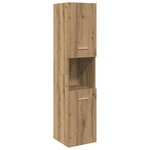 vidaXL Armoire de salle de bain suspendue chêne artisanal 30x30x130 cm