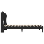 vidaXL Cadre de lit avec tête de lit Noir 90 x 190 cm Simili cuir
