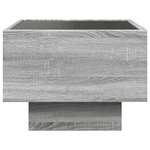 vidaXL Table d'appoint et LED sonoma gris 40x40x30cm bois d'ingénierie