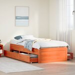 vidaXL Cadre de lit sans matelas avec tiroirs 90x190 cm bois de pin