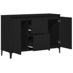 vidaXL Buffet avec tiroir Noir 104 x 35 x 70 cm Bois d'ingénierie