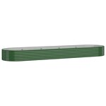 vidaXL Lit surélevé de jardin Acier galvanisé 396x100x36cm Vert