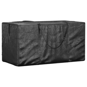 vidaXL Sac de rangement pour sapin de Noël noir 150x75x75 cm PE