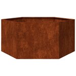 vidaXL Jardinière Rouillé 90x90x45 cm Acier corten