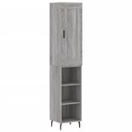 vidaXL Buffet haut Sonoma gris 34 5x34x180 cm Bois d'ingénierie