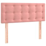 vidaXL Sommier à lattes de lit avec matelas Rose 90x200 cm Velours