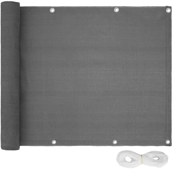 Tectake Canisse pour balcon, version 2 - gris