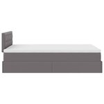 VidaXL Cadre de lit ottoman avec matelas gris 120x200 cm similicuir