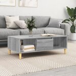 vidaXL avec stockage avec porte Sonoma gris 103 5 x 60 x 35 cm Bois d'ingénierie
