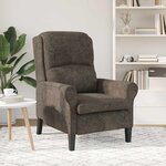 vidaXL fauteuil Gris foncé 76 x 94 x 102 cm Simili cuir