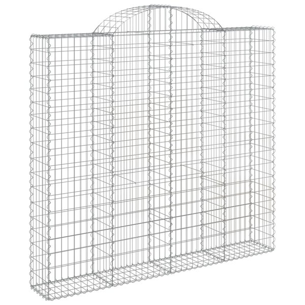 vidaXL Panier de gabions arqué 200x50x180/200 cm Fer galvanisé