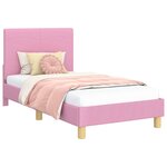 vidaXL Cadre de lit pour enfants avec tête de lit Rose 80 x 160 cm